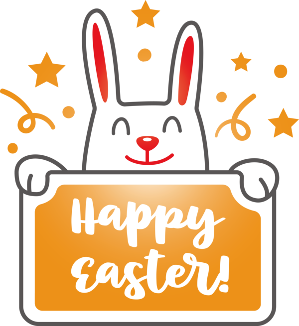 Transparent Easter Sticker for Easter Day for Easter