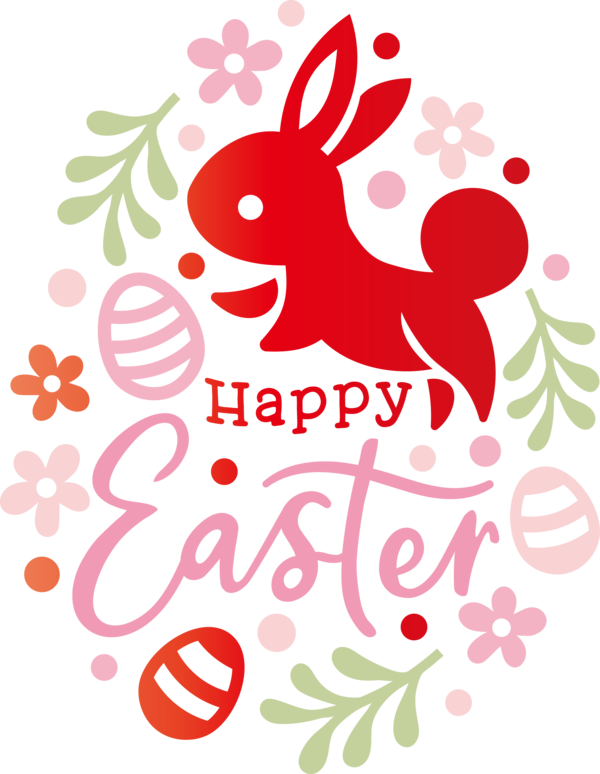 Transparent Easter Font Easter bunny for Easter Day for Easter