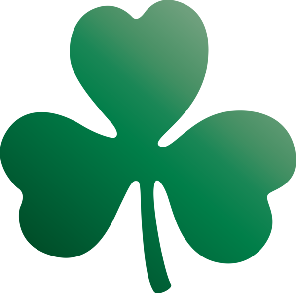 Transparent St. Patrick's Day Green Shamrock Leaf for Saint Patrick for St Patricks Day