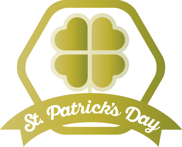 Transparent St. Patrick's Day Logo Symbol for Saint Patrick for St Patricks Day