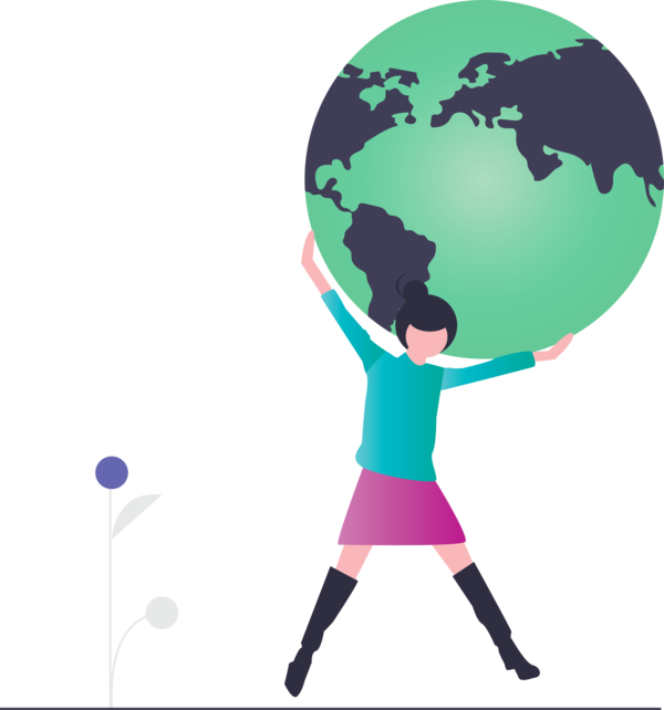 Earth Day Cartoon World Globe for Happy Earth Day for Earth Day - 3611x3864