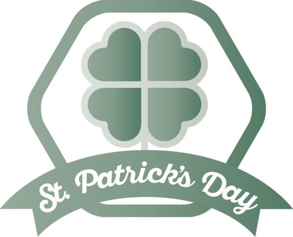 Transparent St. Patrick's Day Green Logo Shamrock for Saint Patrick for St Patricks Day