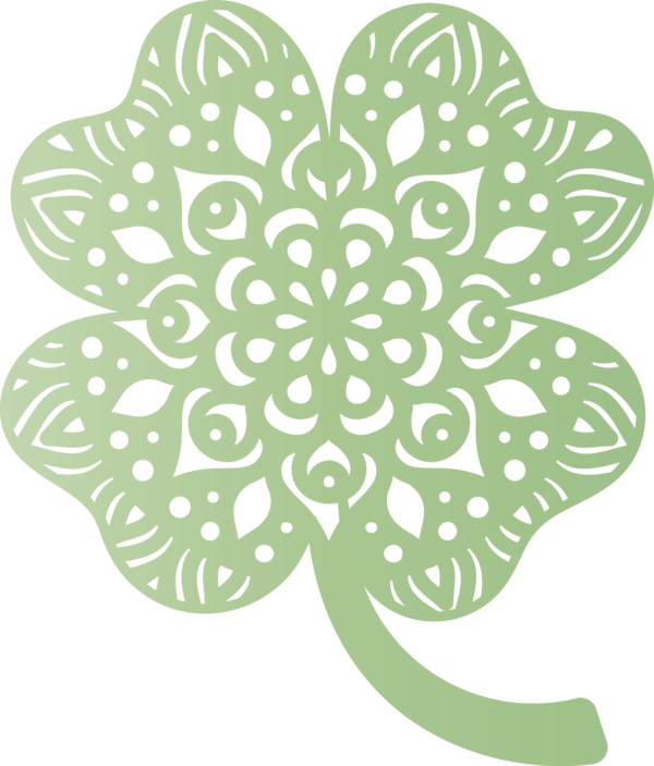 Transparent St. Patrick's Day Green Leaf Pattern for Saint Patrick for St Patricks Day