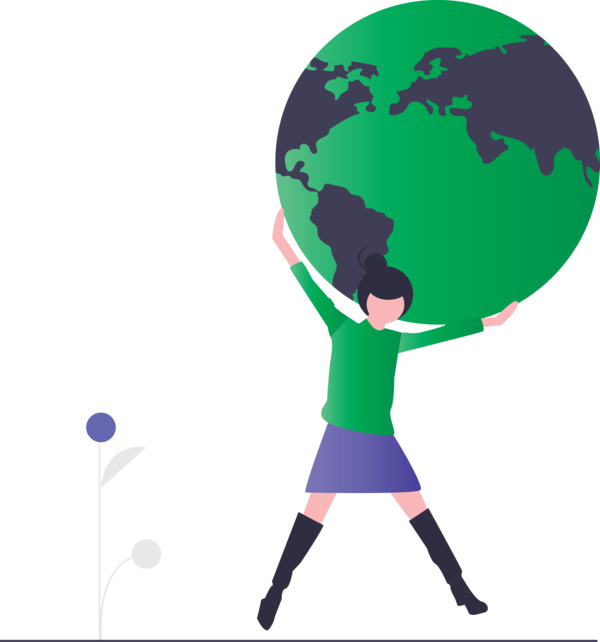 Transparent Earth Day Green Cartoon Globe for Happy Earth Day for Earth Day