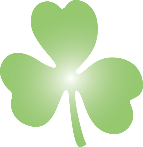 Transparent St. Patrick's Day Green Leaf Shamrock for Saint Patrick for St Patricks Day