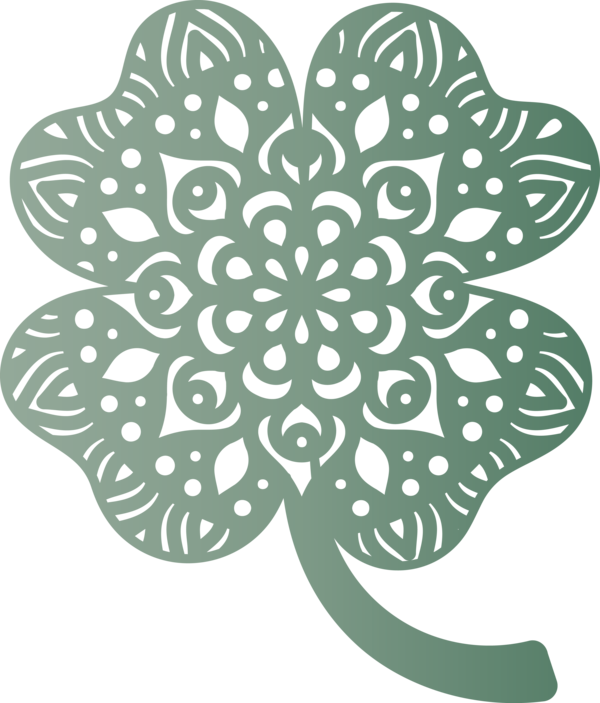 Transparent St. Patrick's Day Leaf Pattern Design for Saint Patrick for St Patricks Day