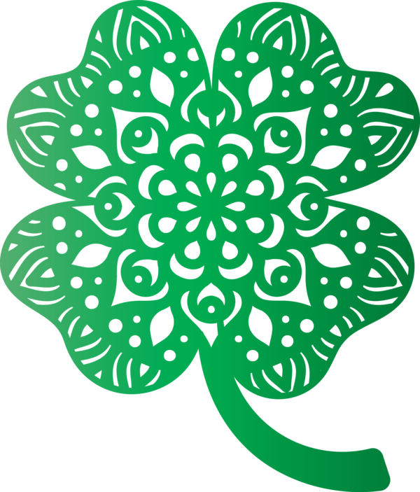 Transparent St. Patrick's Day Green Leaf Plant for Saint Patrick for St Patricks Day