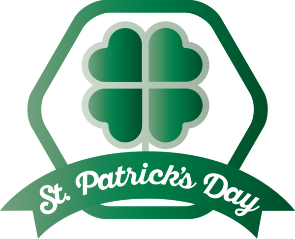 Transparent St. Patrick's Day Green Logo Symbol for Saint Patrick for St Patricks Day