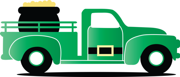 Transparent St. Patrick's Day Green Vehicle Car for Saint Patrick for St Patricks Day