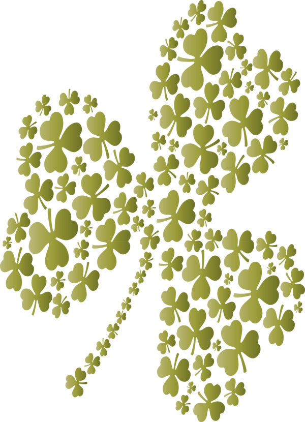 Transparent St. Patrick's Day Leaf Plant Flower for Saint Patrick for St Patricks Day
