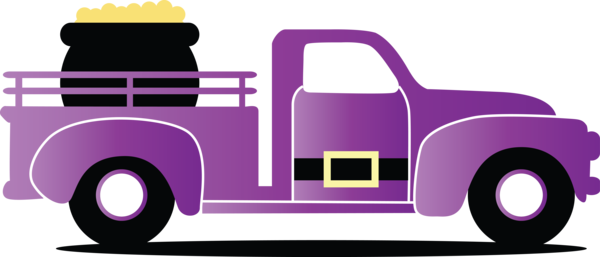 Transparent St. Patrick's Day Purple Vehicle Car for Saint Patrick for St Patricks Day