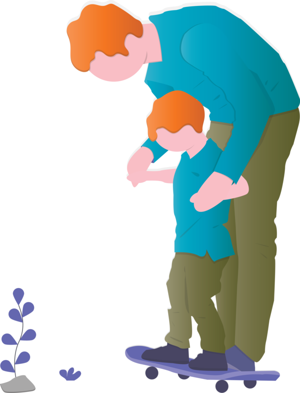 Transparent Father's Day Cartoon Child for Happy Father's Day for Fathers Day