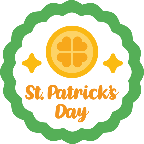 Transparent St. Patrick's Day Yellow Green Circle for Saint Patrick for St Patricks Day