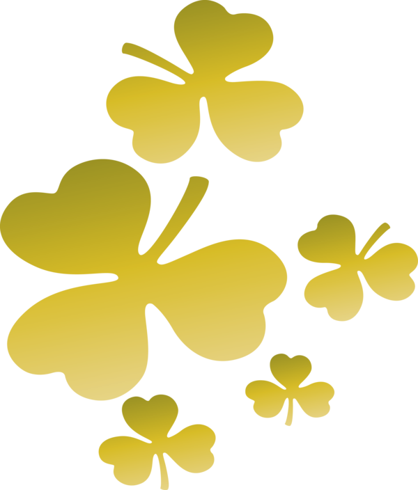 Transparent St. Patrick's Day Leaf Yellow Plant for Saint Patrick for St Patricks Day