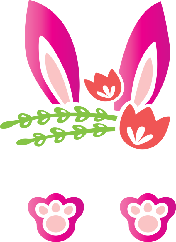 Transparent Easter Pink Heart Magenta for Easter Bunny for Easter