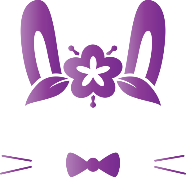 Transparent Easter Violet Purple Ribbon for Easter Bunny for Easter