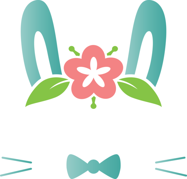 Transparent Easter Green Logo for Easter Bunny for Easter