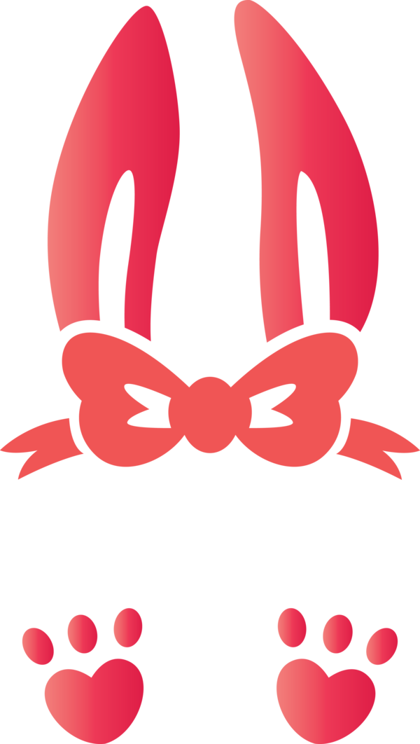 Transparent Easter Red Pink for Easter Bunny for Easter
