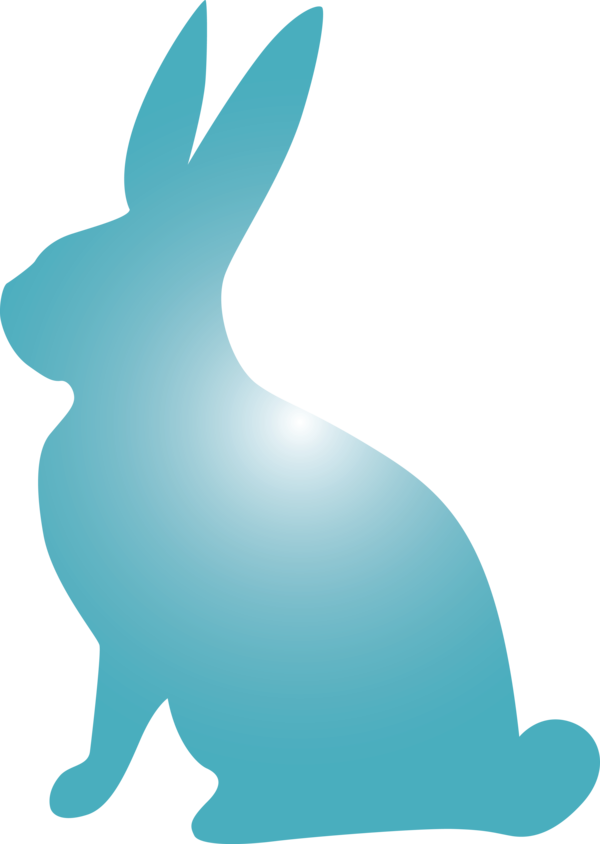Transparent Easter Rabbit Rabbits and Hares Turquoise for Easter Bunny for Easter