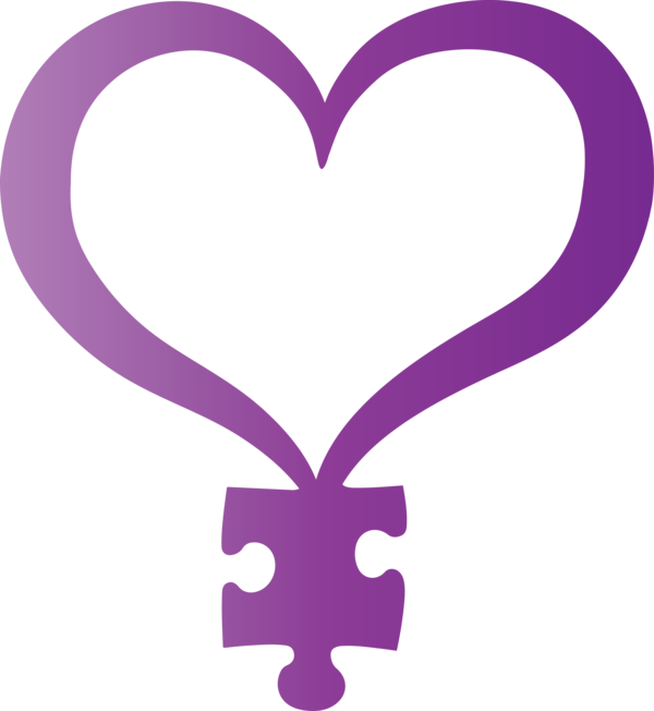 Transparent Autism Awareness Day Heart Purple Violet for World Autism Awareness Day for Autism Awareness Day