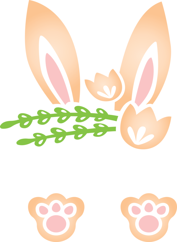 Transparent Easter Heart Sticker for Easter Bunny for Easter