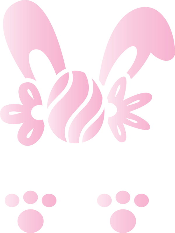 Transparent Easter Pink Pattern Design for Easter Bunny for Easter