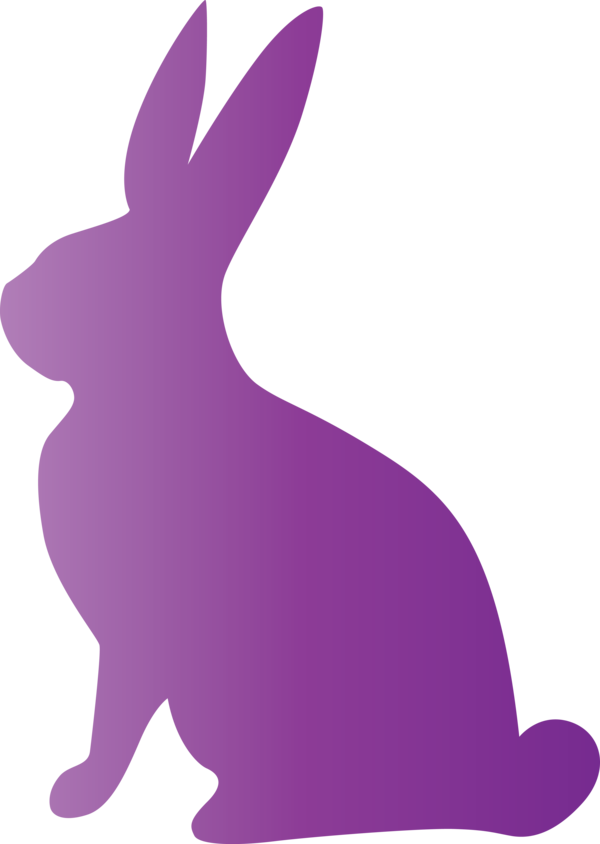 Transparent Easter Rabbit Violet Purple for Easter Bunny for Easter