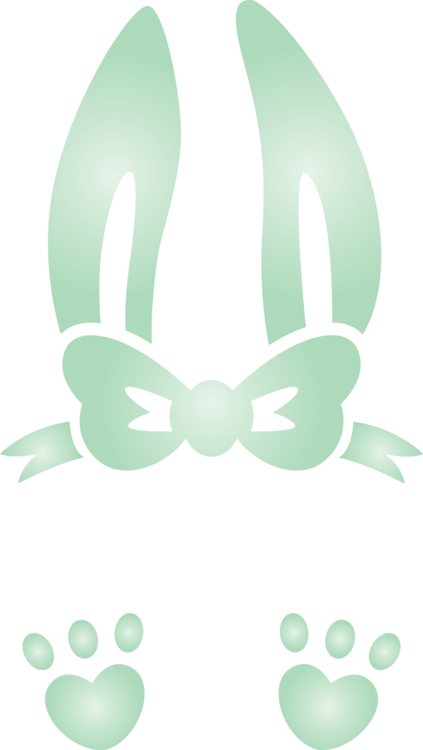 Transparent Easter Green Bow tie for Easter Bunny for Easter