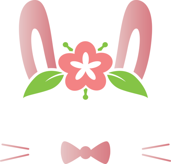 Transparent Easter Pink Logo Ribbon for Easter Bunny for Easter