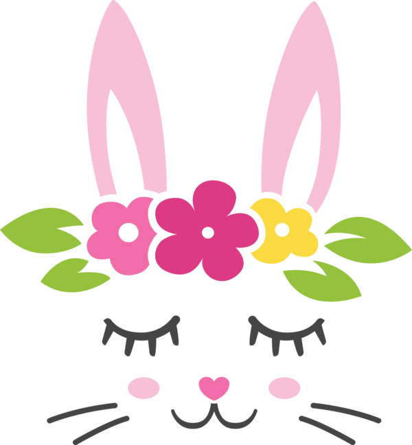 Transparent Easter Pink for Easter Bunny for Easter