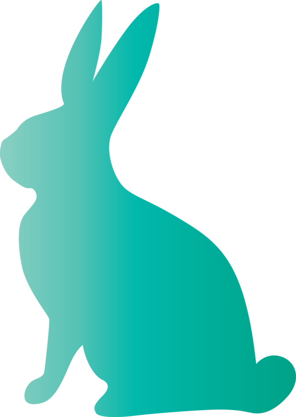 Transparent Easter Green Rabbit Hare for Easter Bunny for Easter