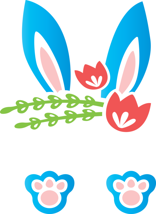 Transparent Easter Aqua for Easter Bunny for Easter