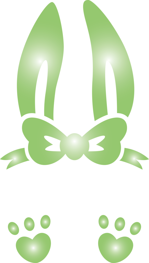 Transparent Easter Green Plant for Easter Bunny for Easter