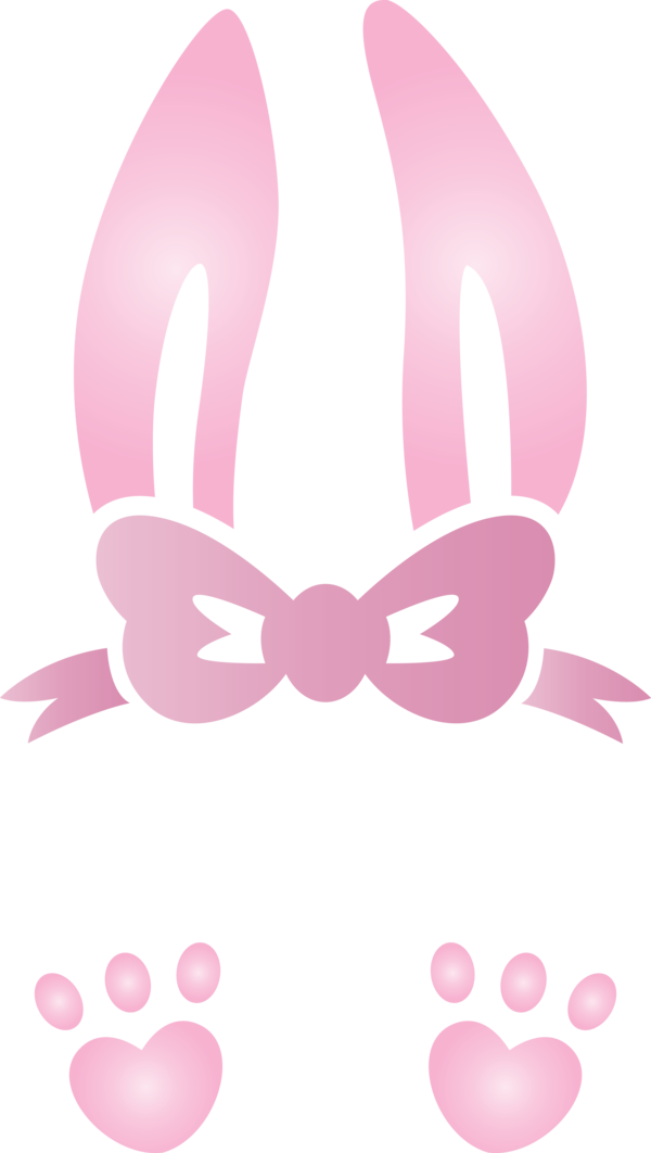 Transparent Easter Pink Costume accessory for Easter Bunny for Easter