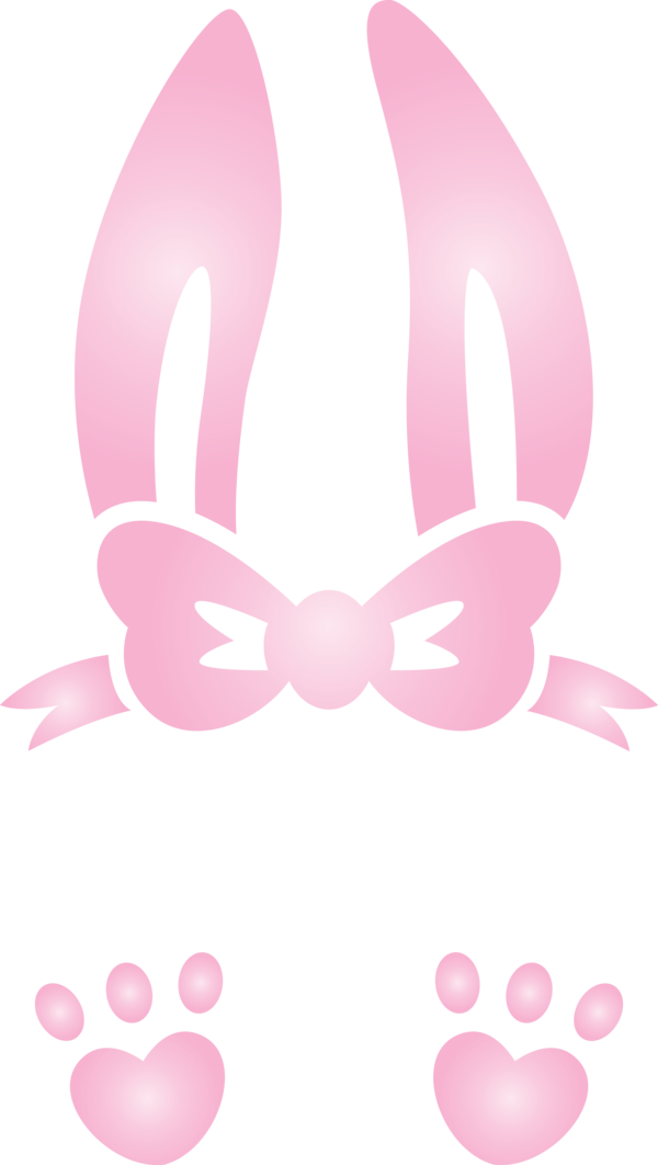 Transparent Easter Pink Costume accessory for Easter Bunny for Easter