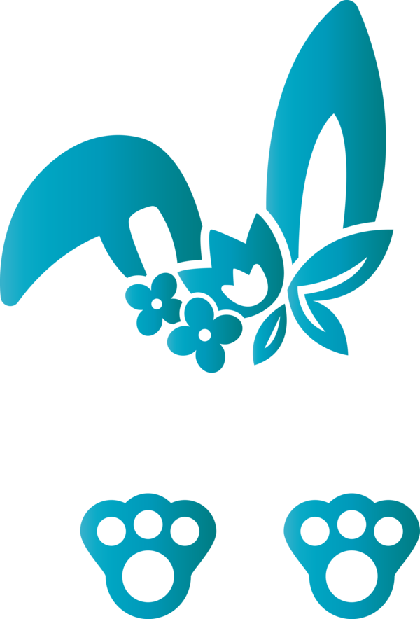 Transparent Easter Aqua Teal Turquoise for Easter Bunny for Easter