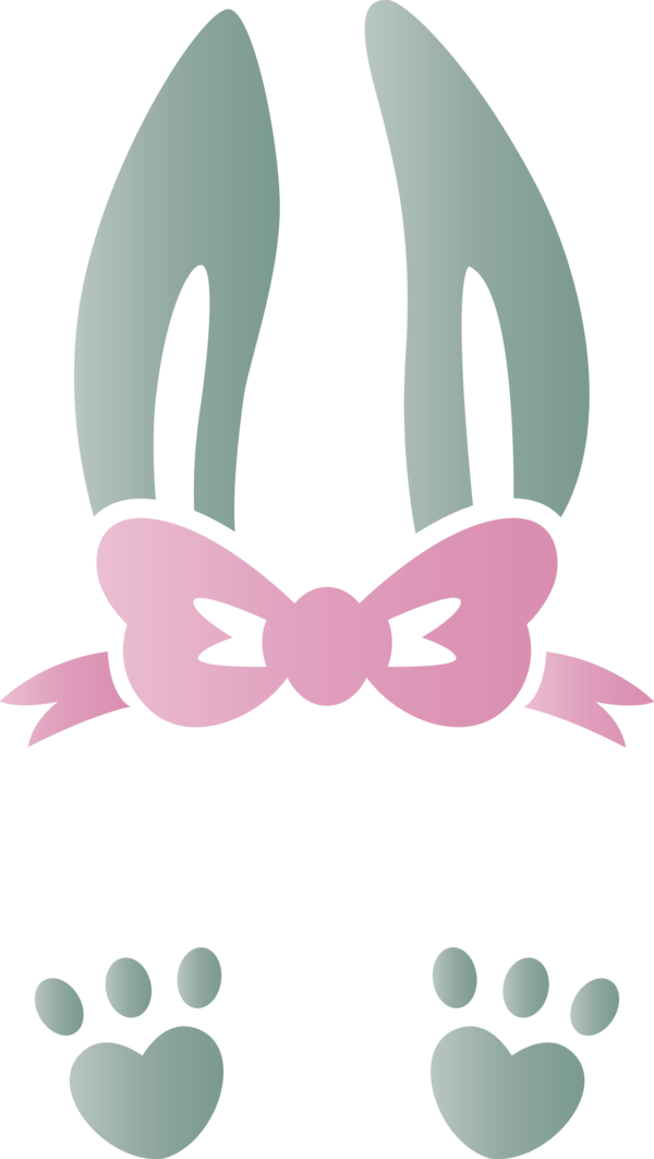 Transparent Easter Pink Design Pattern for Easter Bunny for Easter