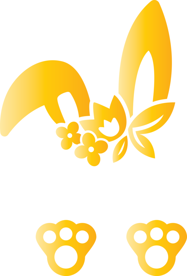 Transparent Easter Yellow for Easter Bunny for Easter