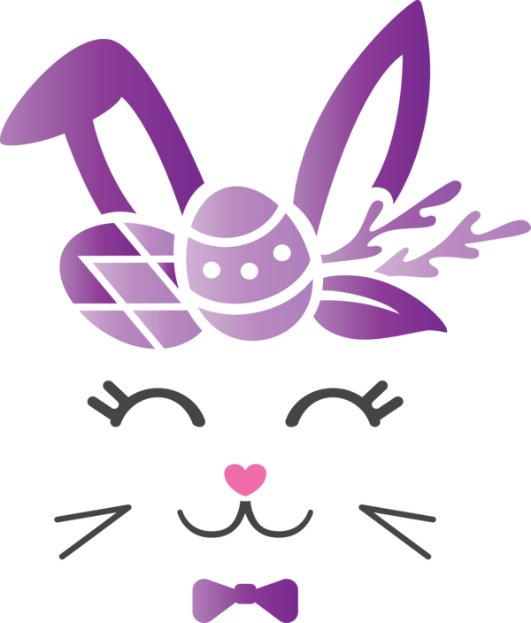 Transparent Easter Purple Violet Whiskers for Easter Bunny for Easter