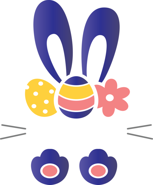 Transparent Easter Logo Symbol Circle for Easter Bunny for Easter