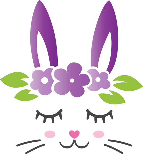 Transparent Easter Violet Purple Easter bunny for Easter Bunny for Easter