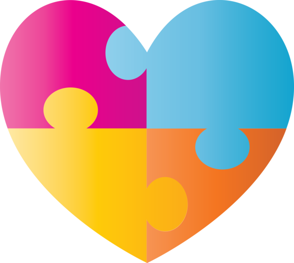 Transparent Autism Awareness Day Heart Love Heart for World Autism Awareness Day for Autism Awareness Day