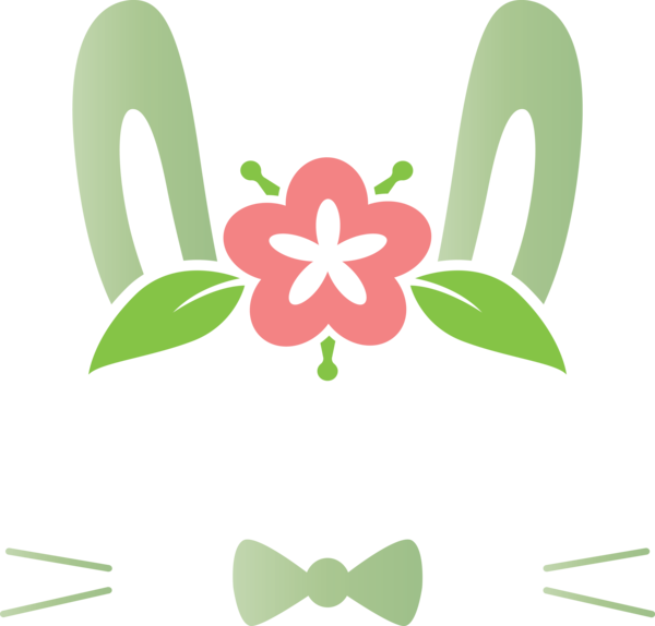 Transparent Easter Green Logo Plant for Easter Bunny for Easter