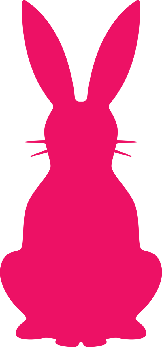 Transparent Easter Pink Magenta Rabbit for Easter Bunny for Easter