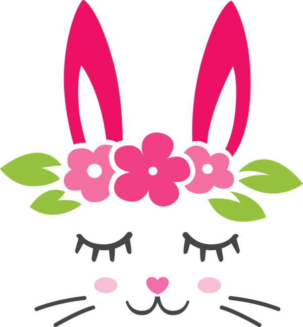 Transparent Easter Pink for Easter Bunny for Easter