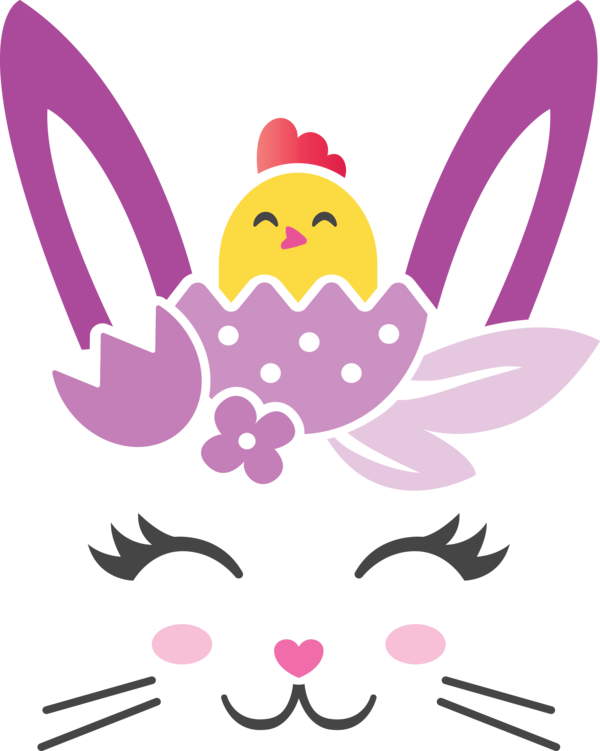 Transparent Easter Pink Magenta for Easter Bunny for Easter