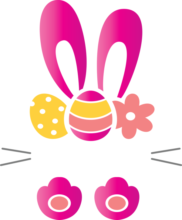 Transparent Easter Pink Magenta Easter bunny for Easter Bunny for Easter