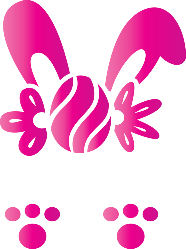 Transparent Easter Pink Magenta Design for Easter Bunny for Easter