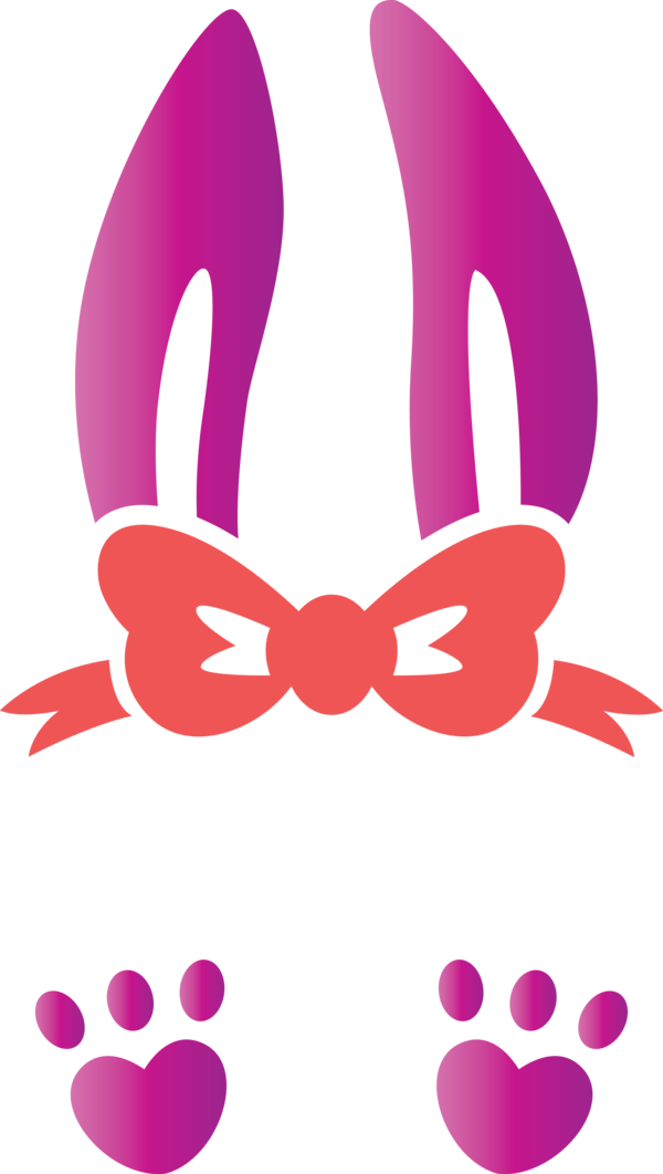 Transparent Easter Pink Magenta for Easter Bunny for Easter