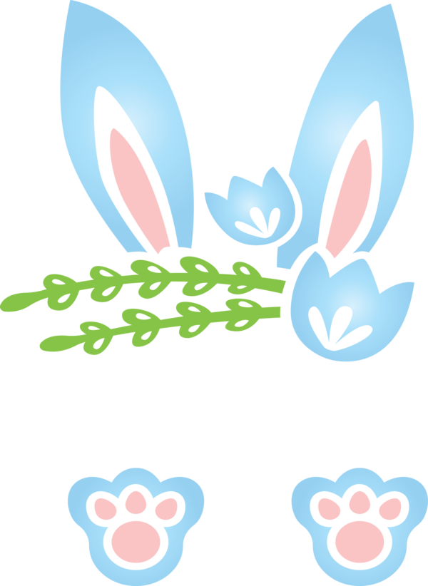 Transparent Easter Design for Easter Bunny for Easter